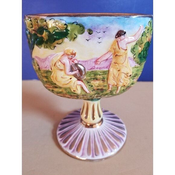 Bing Co FBS Vase Bottle France ? Ferdinand footed Dancing antique hand painted - Picture 3 of 11